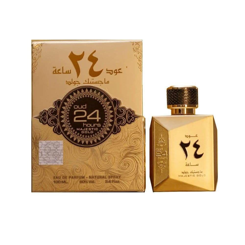 عطر لكلا الجنسين 100 مل من ارض الزعفران Ard Al Zaafaran Oud 24 Hours Majestic Gold Eau De Parfum