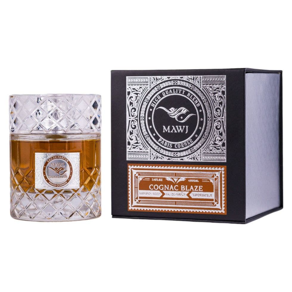 عطر لكلا الجنسين 100 مل من باريس كورنر Paris Corner Mawj Cognac Blaze Eau De Parfum