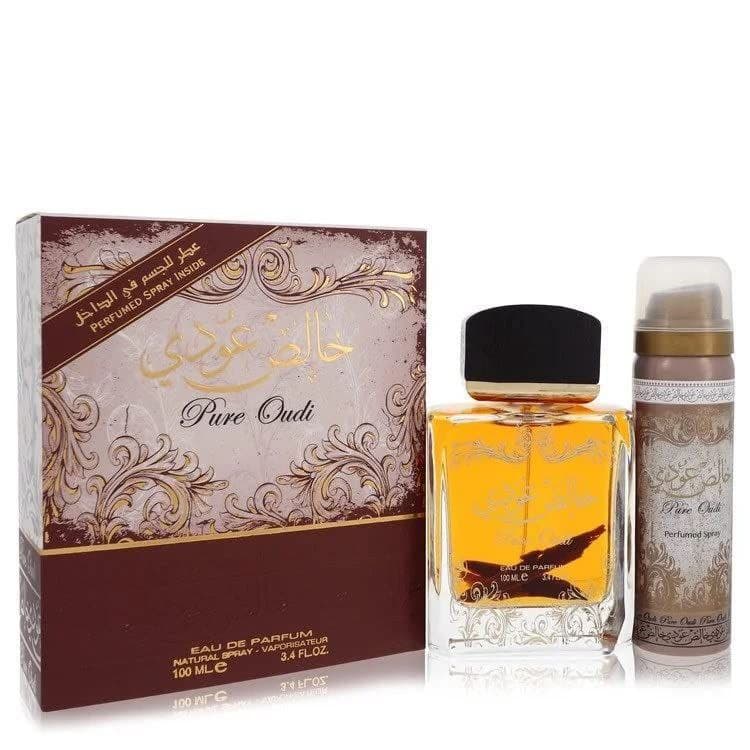 عطر خالص عودي لكلا الجنسين 100 مل من لطافة مع مزيل تعرق Lattafa Pure Oudi Eau De Parfum