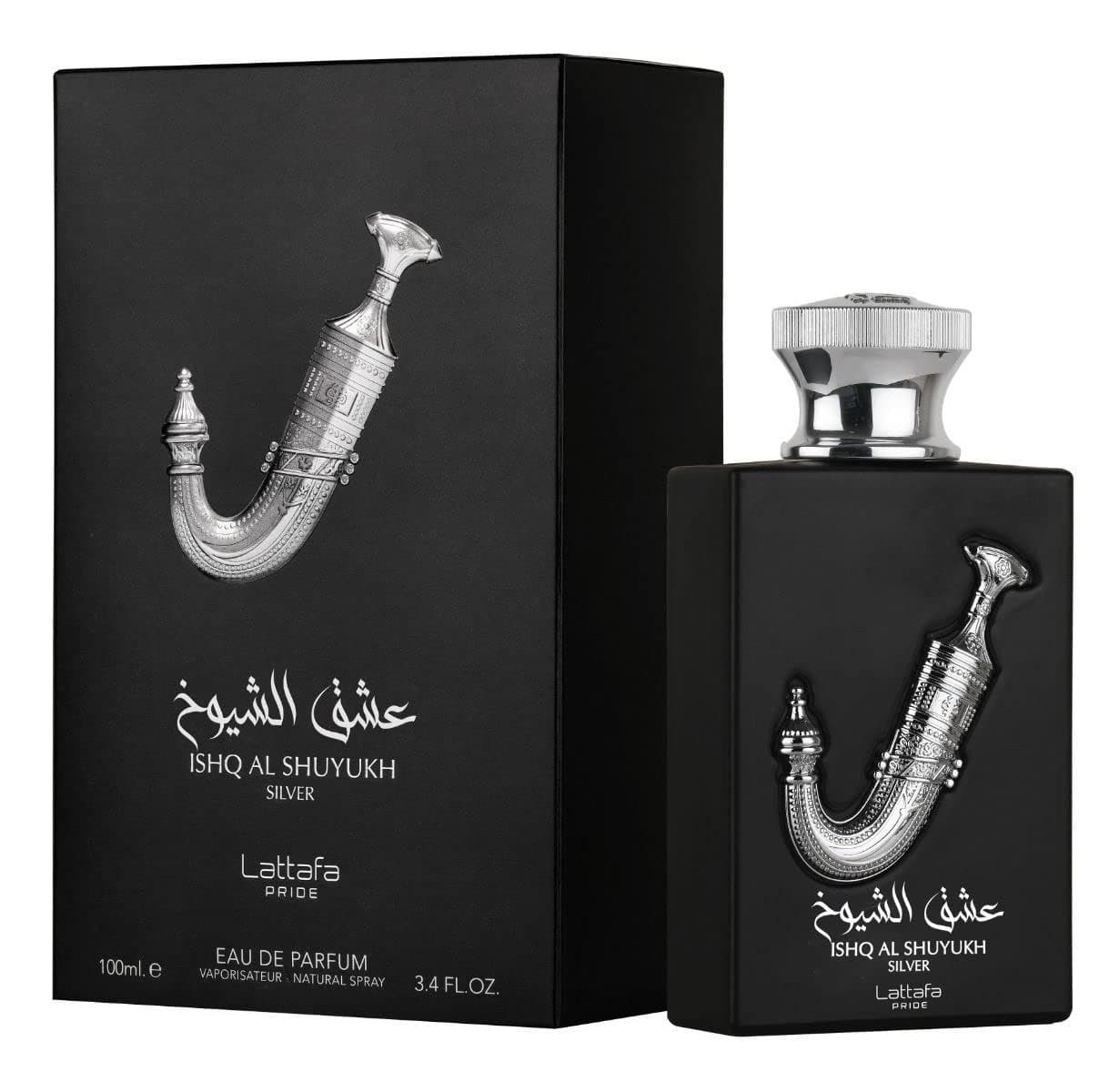 عطر عشق الشيوخ سيلفر للرجال 100 مل من لطافة Lattafa Ishq Al Shuyukh Silver Eau De Parfum