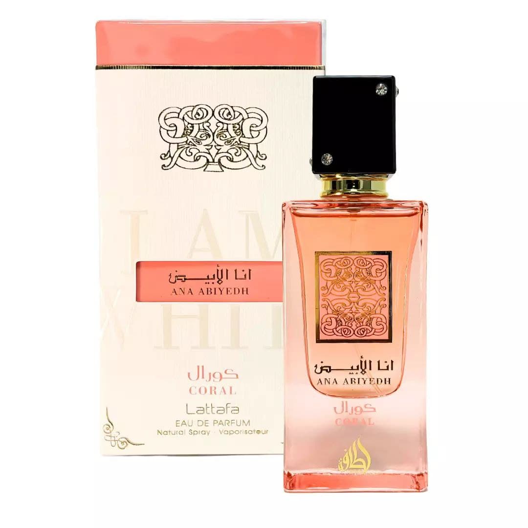 عطر أنا الابيض كورال لكلا الجنسين 60 مل من لطافة Lattafa Coral Eau De Parfum