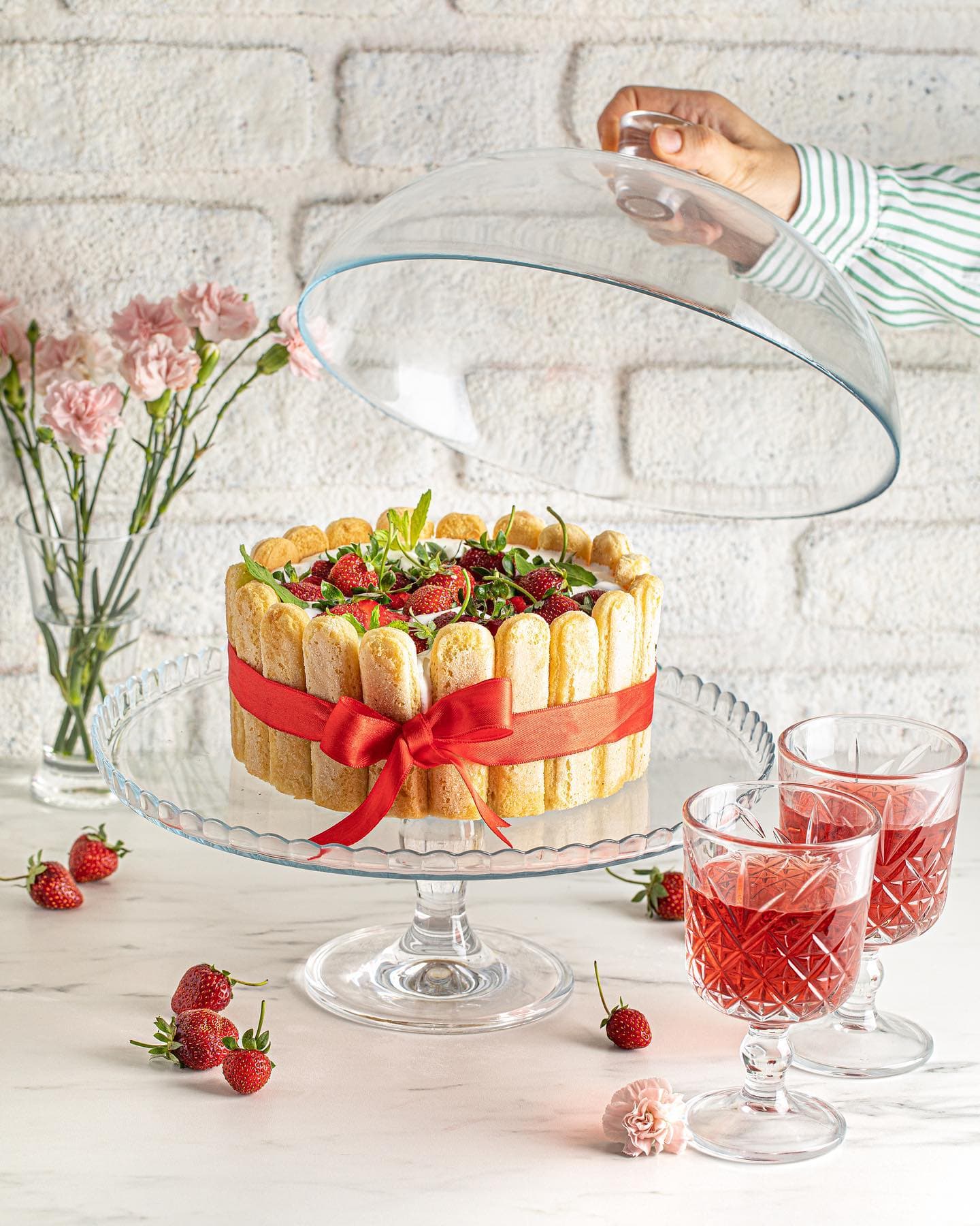 حافظة كيك زجاجية 32 سم من باشابهجة Pasabahce 95200 Glass Cake Container