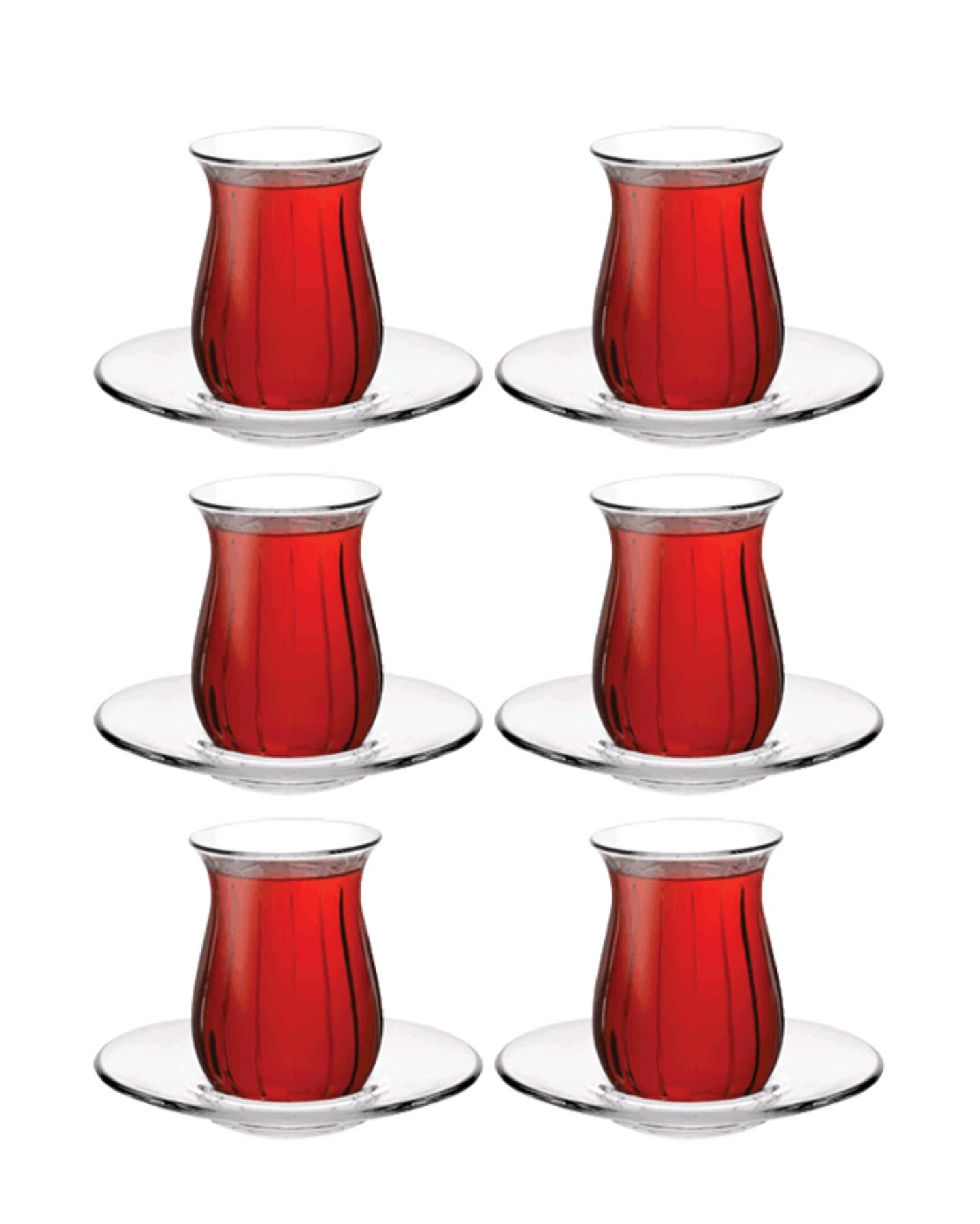 سيت استكان زجاجي 6 قطع من ماركة باشابهجة Pasabahce Glass Tea Set — 2
