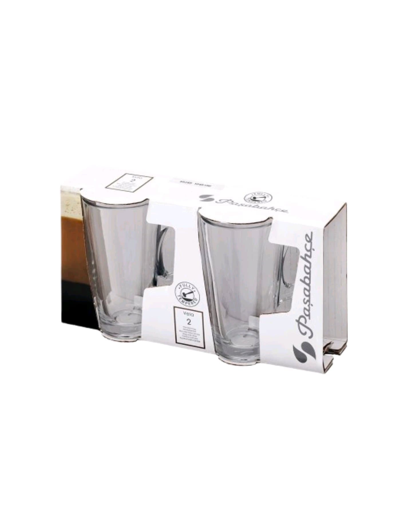 سيت مك زجاجي قطعتين من ماركة باشابهجة Pasabahce Glass Mug Set — 3
