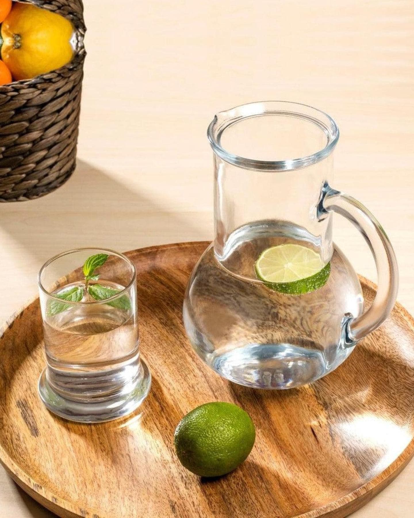 سيت ابريق  زجاجي مع قدح ماركة باشابهجة Pasabahce Glass Jug With Cup