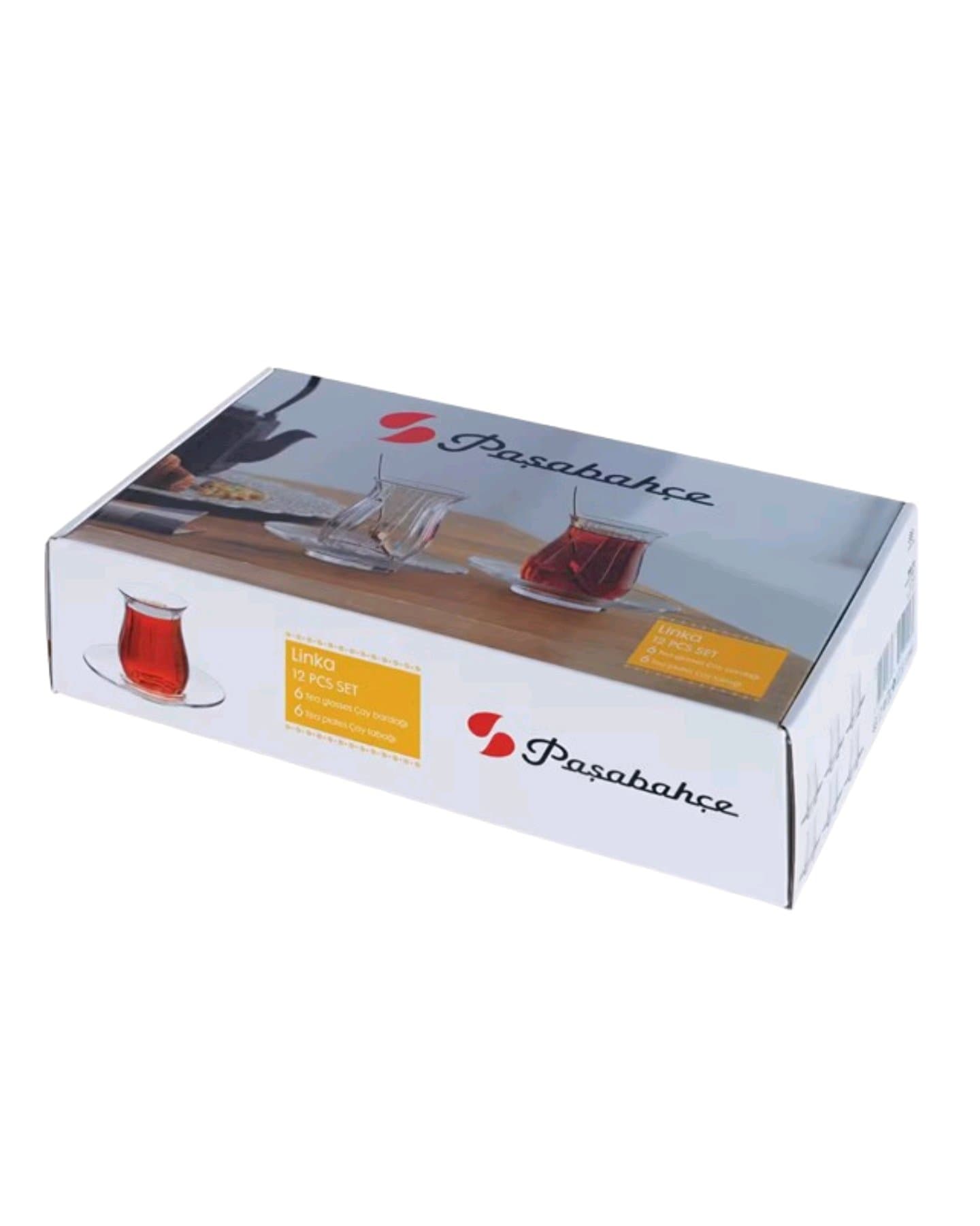 سيت استكان زجاجي 6 قطع من ماركة باشابهجة Pasabahce Glass Tea Set — 3