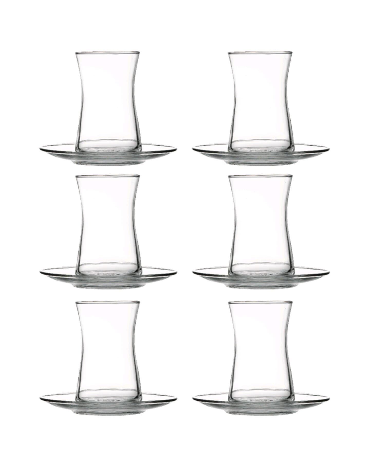 سيت استكان زجاجي 6 قطع من ماركة باشابهجة Pasabahce Glass Tea Set — 2