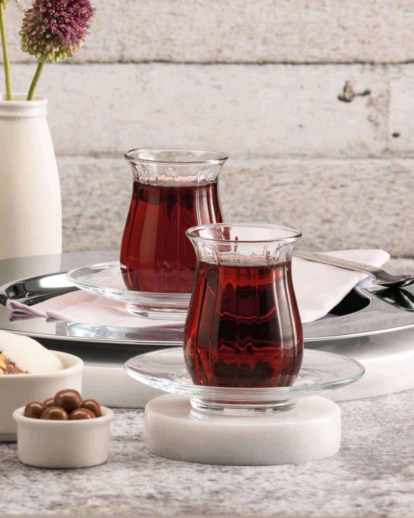 سيت استكان زجاجي 6 قطع من ماركة باشابهجة Pasabahce Glass Tea Set
