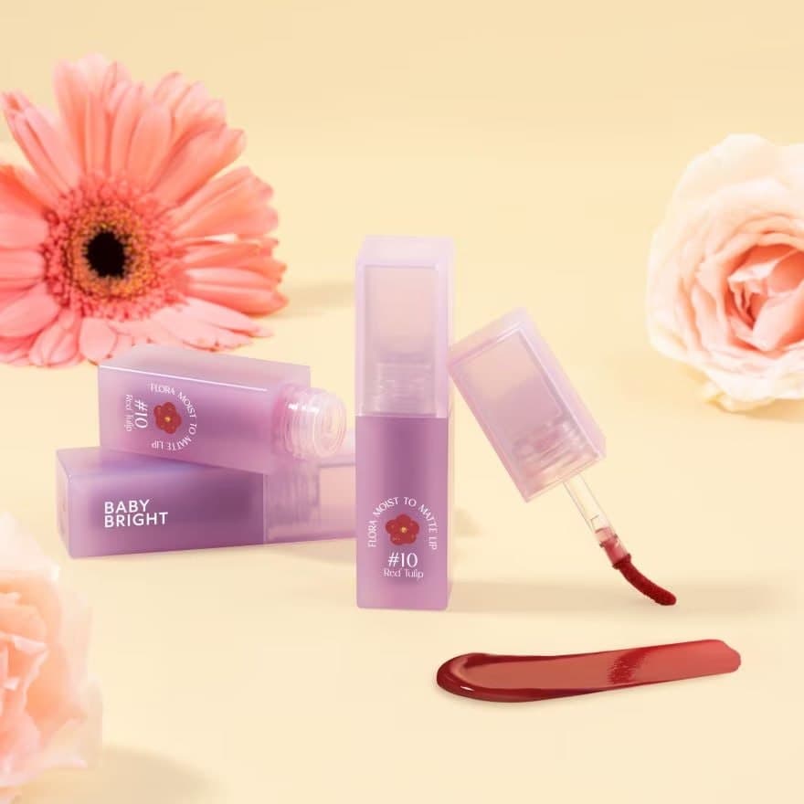 Flora Moist To Matte Lip 3G Baby Bright احمر شفاه بيبي برايت