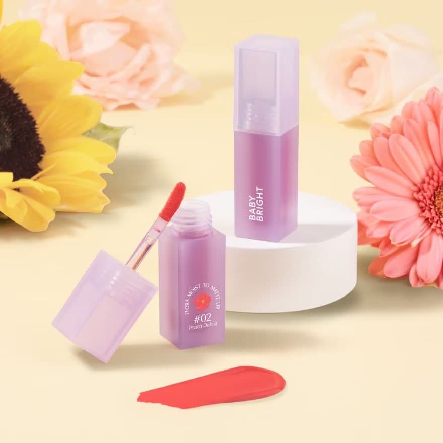 Flora Moist To Matte Lip 3G Baby Bright احمر شفاه فلورا بيبي برايت