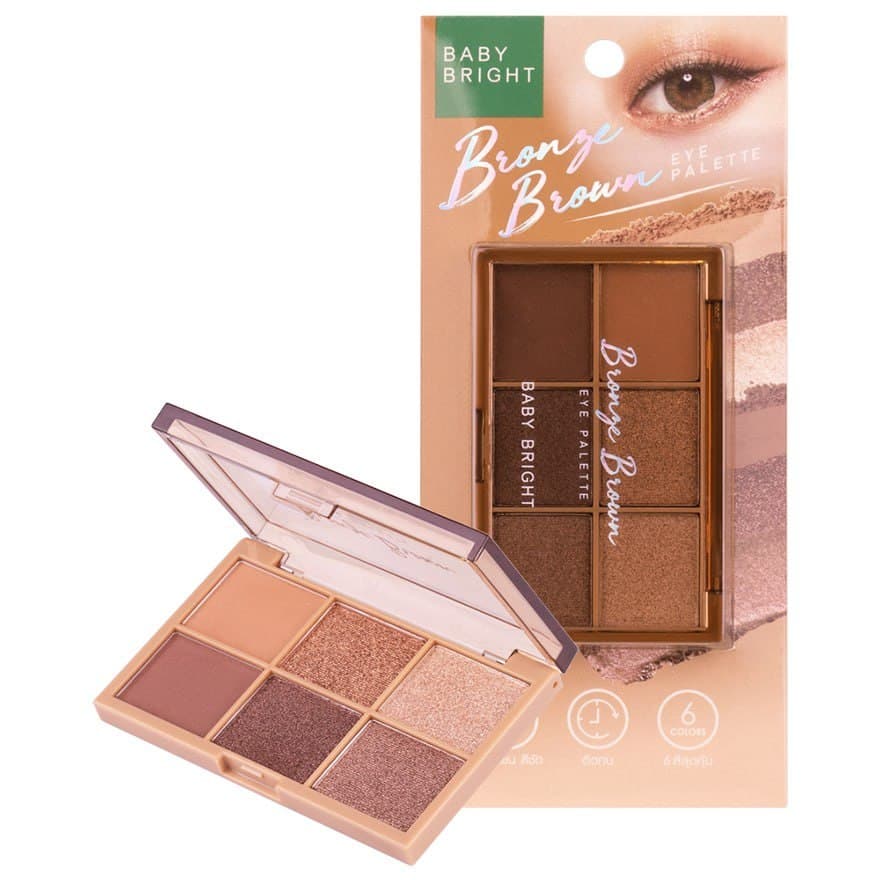Bronze Brown Eye Palette 0.7×6 colors Baby Bright باليت شدو بيبي برايت