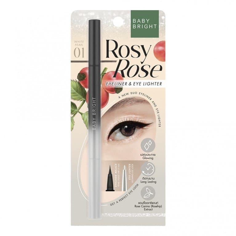 Rosy Rose Eyeliner & Eye Lighter 0.3ml+0.2G Baby Bright روزي روز ايلاينر بيبي برايت