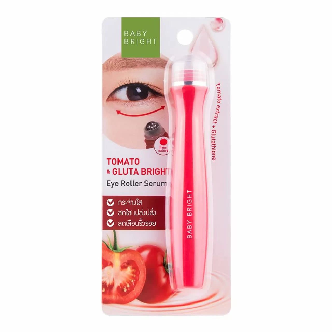 Tomato & Gluta Eye Roller Serum 15ml Baby Bright رول سيروم بيبي برايت