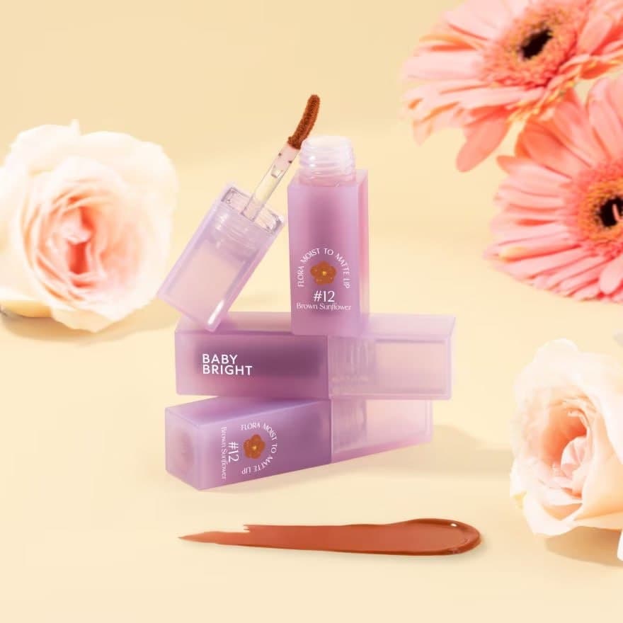 Flora Moist To Matte Lip 3G Baby Bright احمر شفاه فلورا بيبي برايت