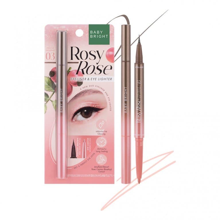 Rosy Rose Eyeliner & Eye Lighter 0.3ml+0.2G Baby Bright روزي روز ايلاينر بيبي برايت