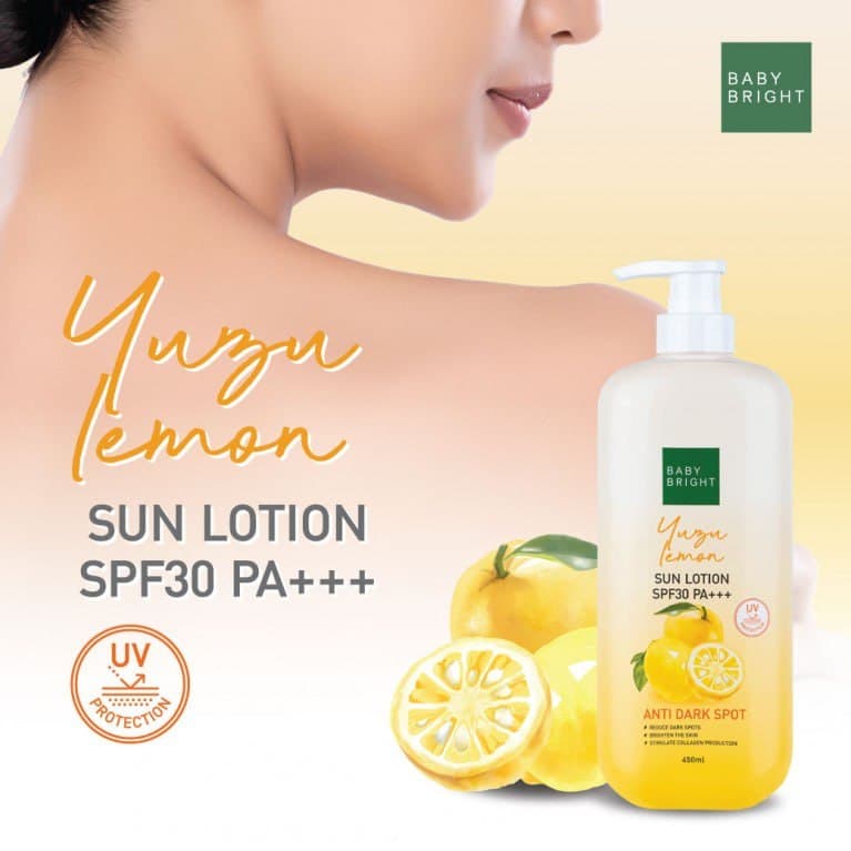 Yuzu Lemon Sun Body Lotion Baby Bright لوشن جسم بيبي برايت