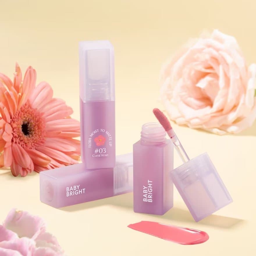 Flora Moist To Matte Lip 3G Baby Bright احمر شفاه فلورا بيبي برايت