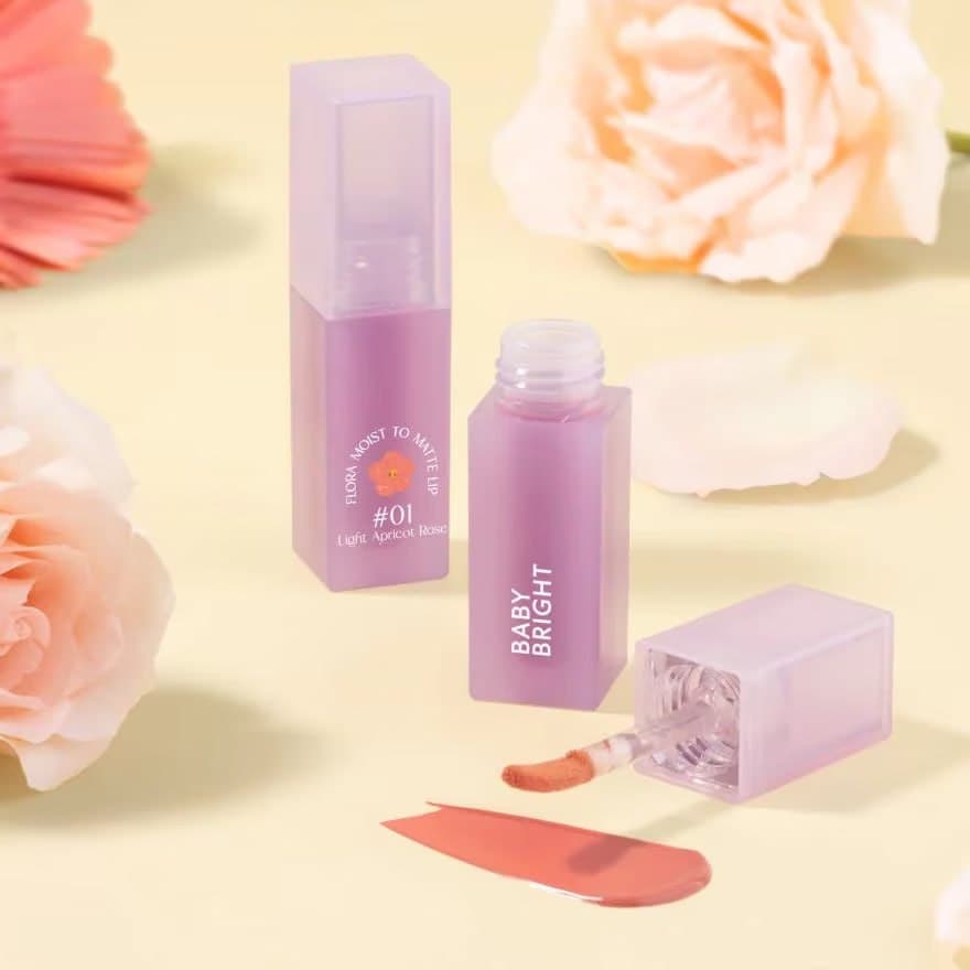Flora Moist To Matte Lip 3G Baby Bright احمر شفاه فلورا بيبي برايت