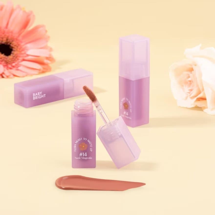 Flora Moist To Matte Lip 3G Baby Bright احمر شفاه فلورا بيبي برايت