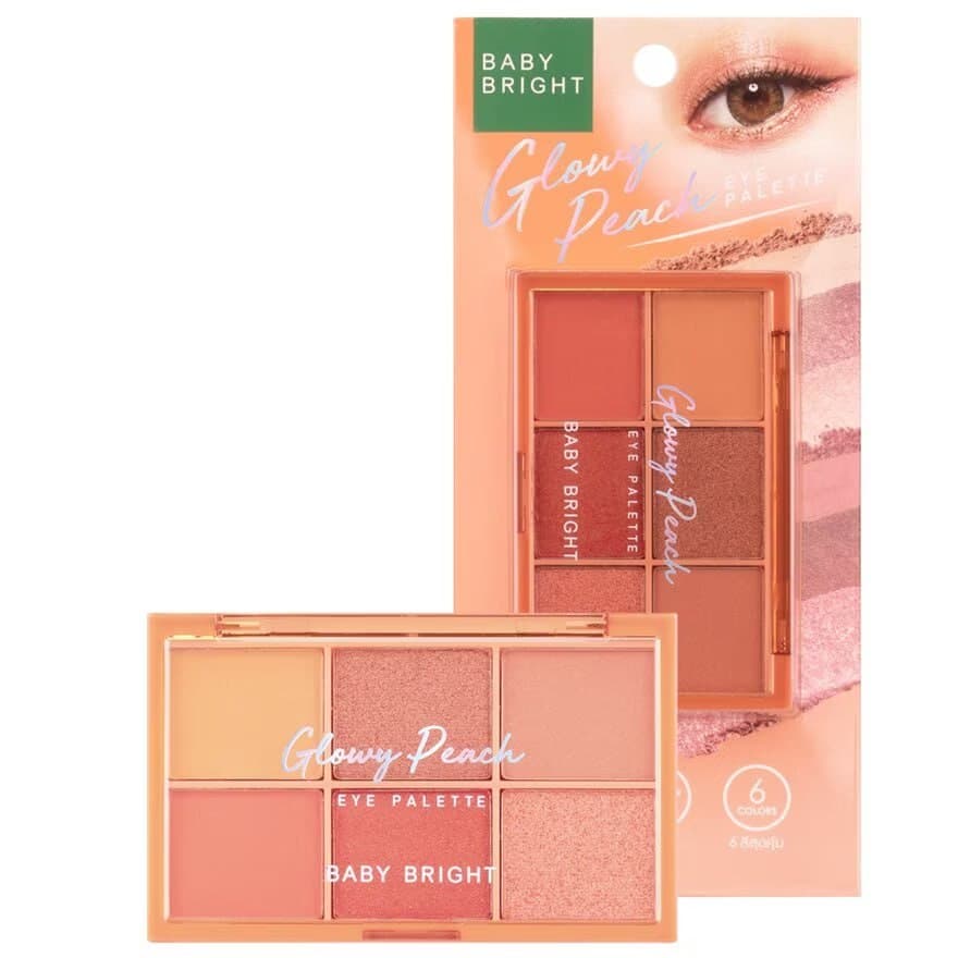 Glowy Peach Eye Palette 0.7×6 colors Baby Bright باليت شدو بيبي برايت