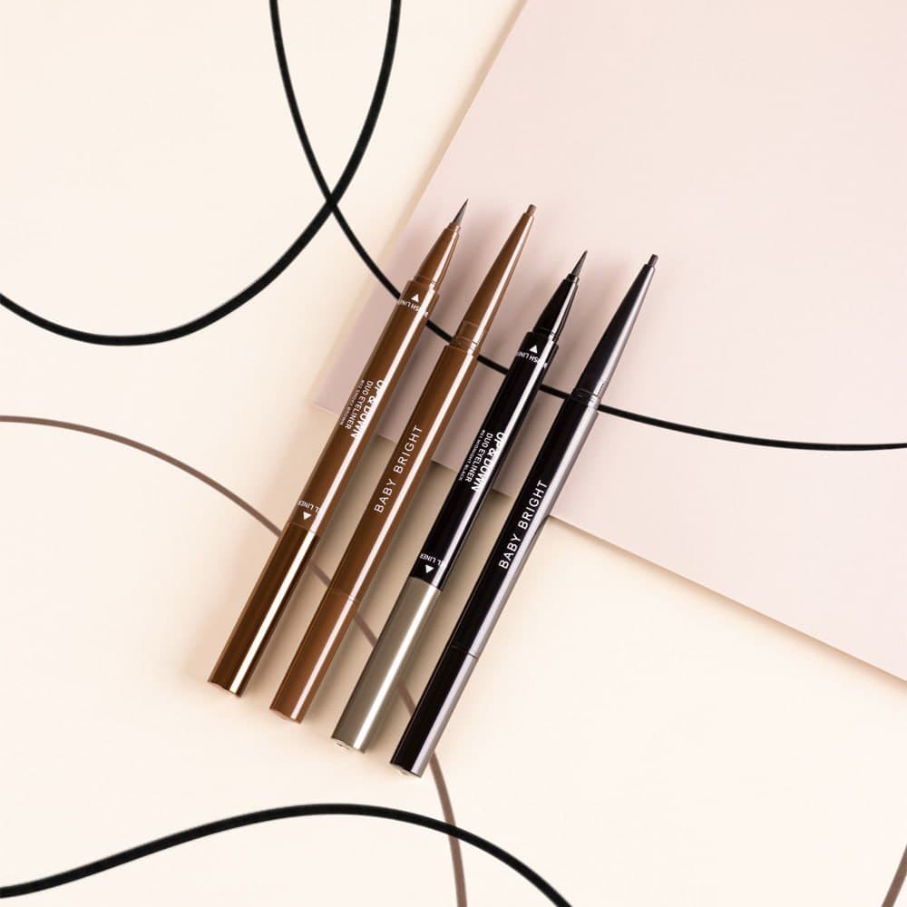 Up And Down Duo Eyeliner 0.1g+0.35g #2 Smoky Brown Baby Bright — 4
