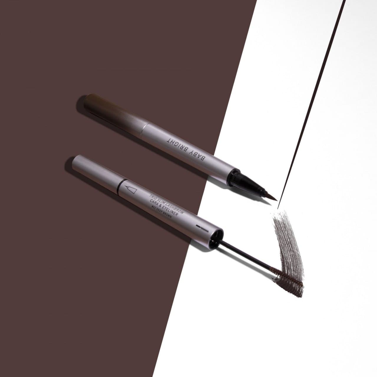 Trio Slim Lash Brow Cara Eyeliner 2g+0.5ml Baby Bright 02 Deep Brown