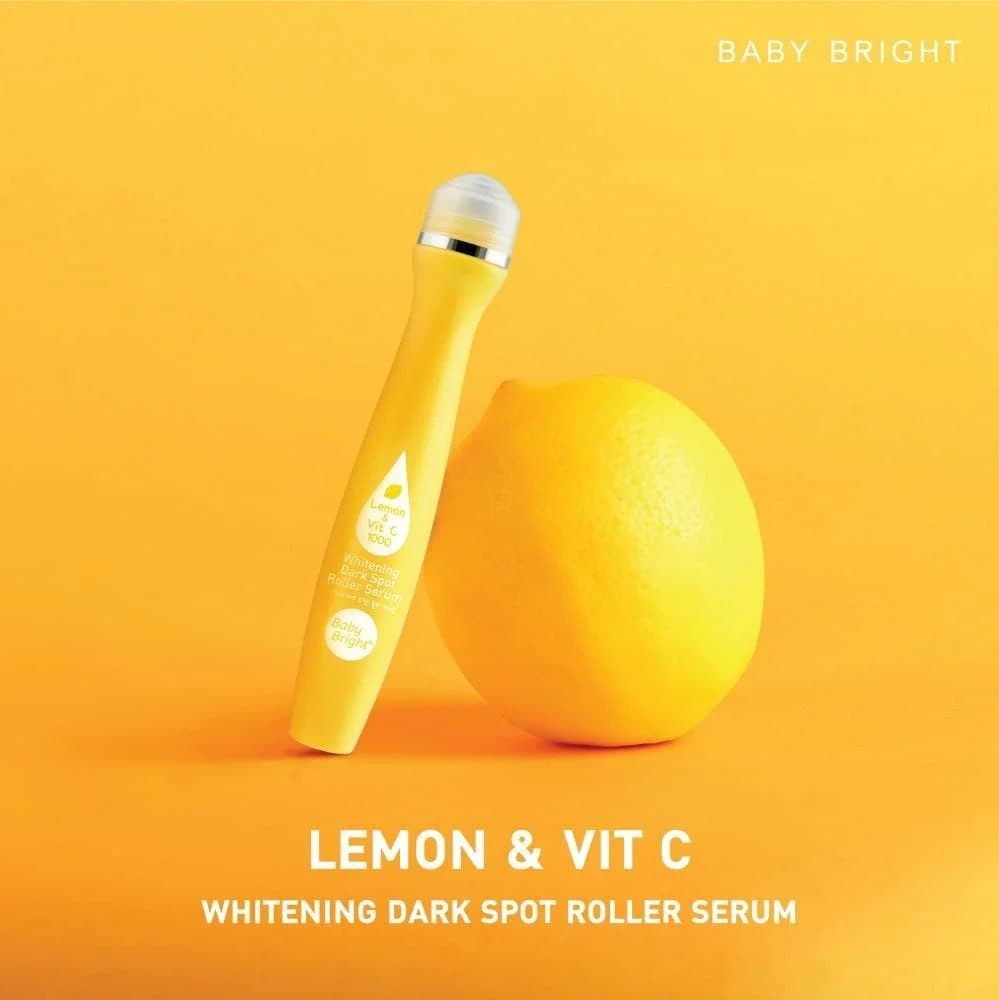 Lemon & Vit C Whitening Dark Spot Roller Serum 15ml Baby Bright رول سيروم بيبي برايت — 4