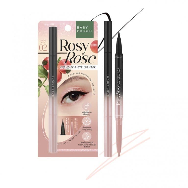 Rosy Rose Eyeliner & Eye Lighter 0.3ml+0.2G Baby Bright روزي روز ايلاينر بيبي برايت