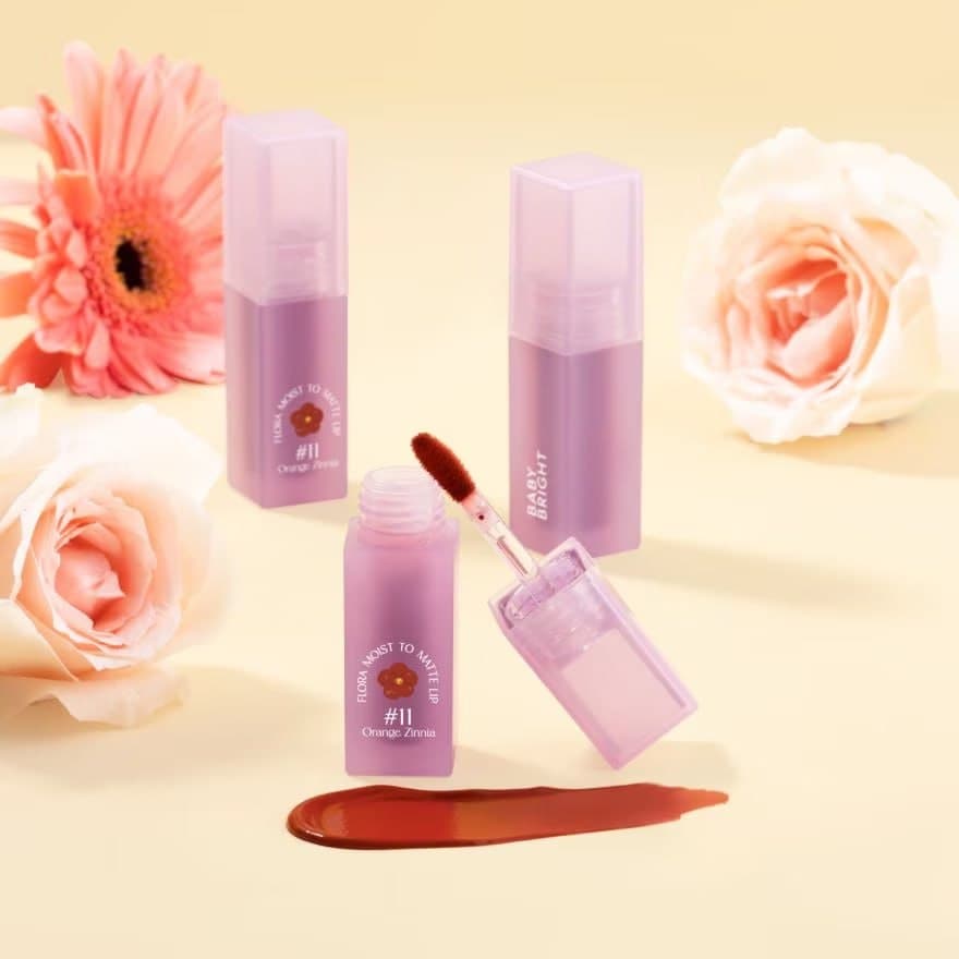 Flora Moist To Matte Lip 3G Baby Bright احمر شفاه فلورا بيبي برايت