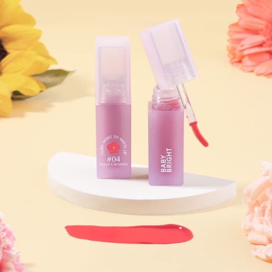 Flora Moist To Matte Lip 3G Baby Bright احمر شفاه فلورا بيبي برايت