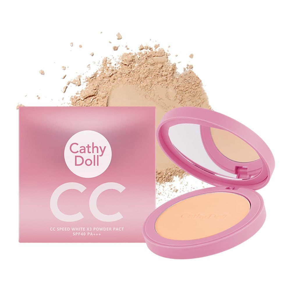 CC SPEED WHITEX3 POWDER PACT SPF40 PA+++ 12G #24 Medium Beige Cathy Doll — 2