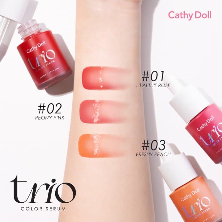 Trio Color Serum Peony Pink #02 15ml Cathy Doll تريد سيروم كاثي دول — 2