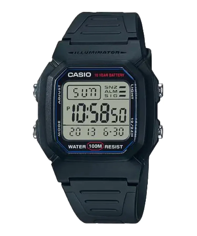 ساعة يد رجالية رقمية من كاسيو W-800H-1AVDF