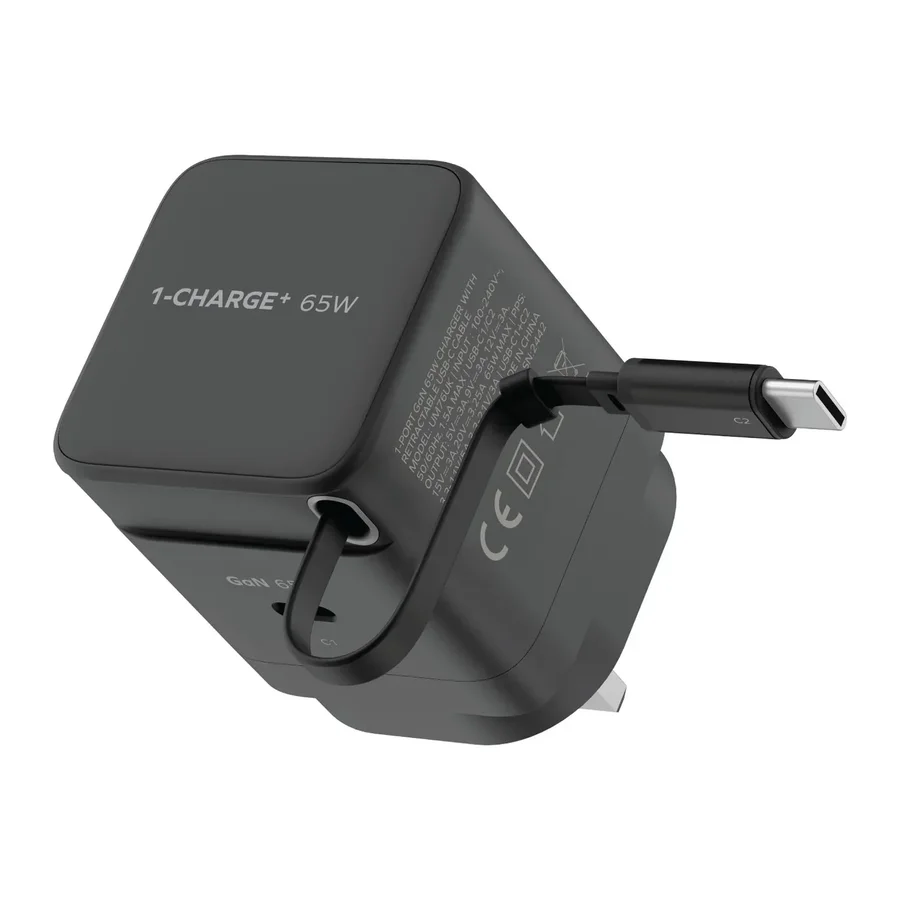شاحن Momax CHARGE &Port GaN 35W مع كيبل USB-C مدمج - 3512