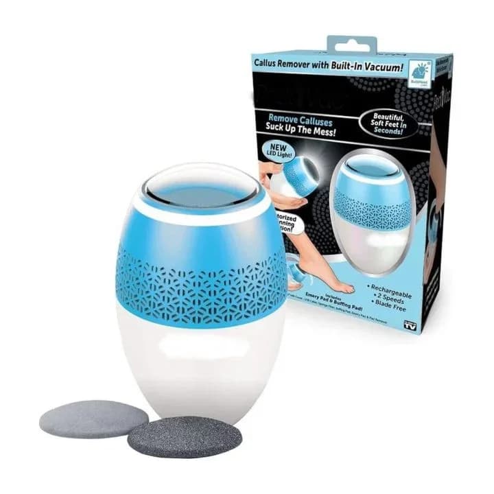 جهاز إزالة الجلد الميت وتشقق القدمين مع شفط وفلتر Rechargeable Callus Remover مع ضوء LED - 6973