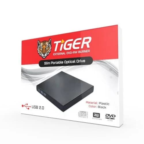 قارئ أقراص خارجي TIGER External USB 2.0 DVD-RW Writer - 9064