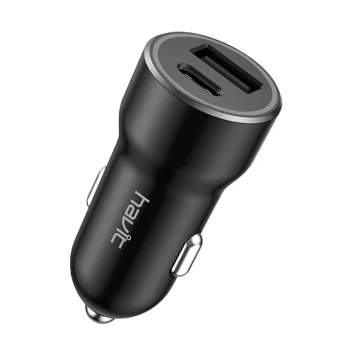 شاحن سيارة Havit HV-CC613 بمنفذ USB-A وType-C بقوة 20 واط - 8915