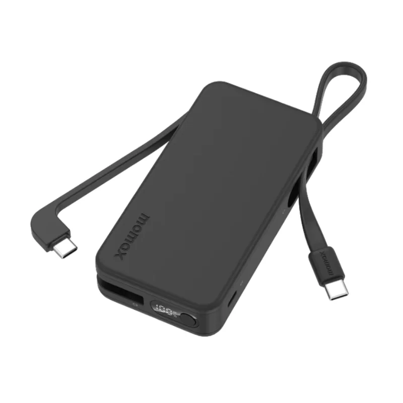 شاحن Momax Power Vital+ بسعة 10000mAh مع كيبل USB-C مدمج مزدوج - 3504
