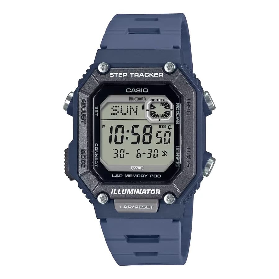 ساعة يد رقمية خفيفة الوزن مقاومة للماء حتى عمق 100 متر من CASIO WS-B1000-2AVDF