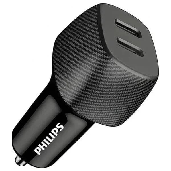 شاحن سيارة USB-C مزدوج بقدرة إجمالية 60W يدعم PD للشحن السريع - DLP5522C-00