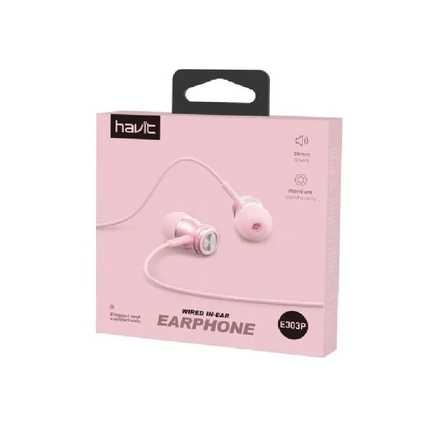 سماعة سلكية مريحة وعالية الجودة من Havit - E303P-Pink