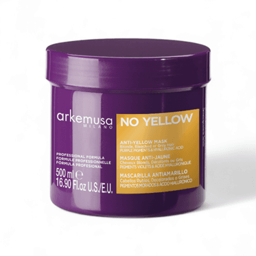 ARKEMUSA NO YELLOW ANTI-YELLOW MASK FOR BLONDE, BLEACHED OR GREY HAIR 500ML ماسك للشعر الاشقر والرمادي
