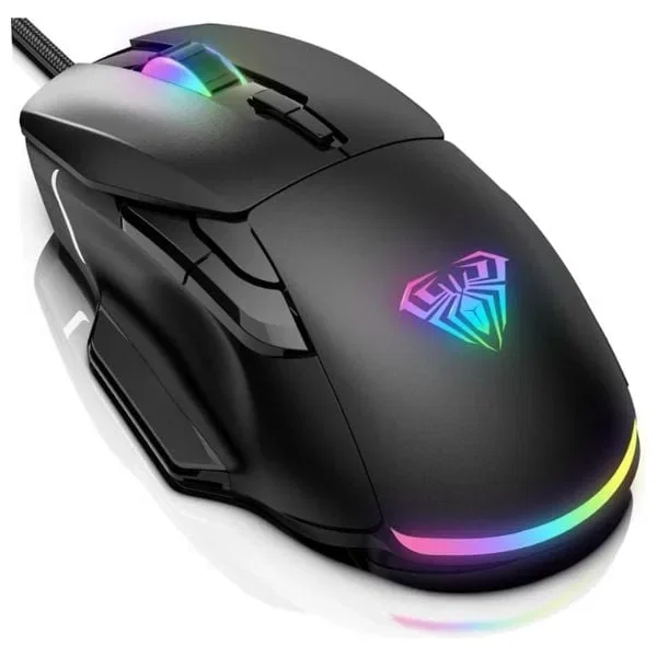 ماوس ألعاب لاسلكي RGB عالي الدقة - F815 - تصميم مريح - أسود