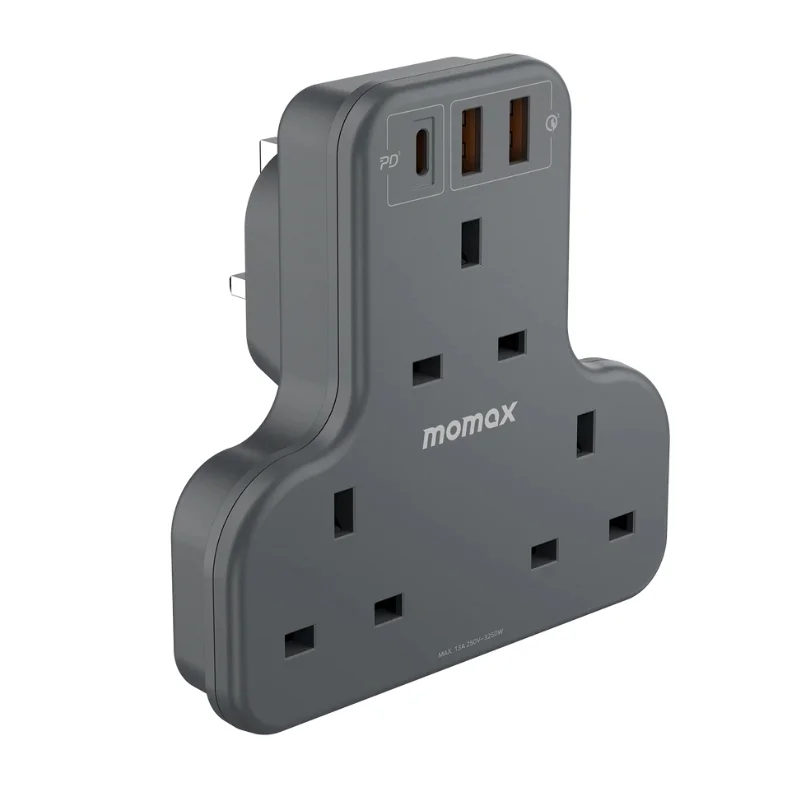 تقسيم كهرباء موماكس ONEPLUG بثلاث مخارج طاقة ومنفذين USB - 2889 — 3