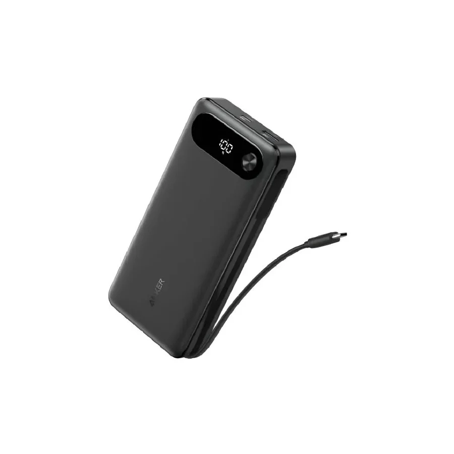 شاحن طوارئ أنكر باور بنك 20, 000 مللي أمبير 87 واط مع كابل USB-C مدمج - أسود 5894