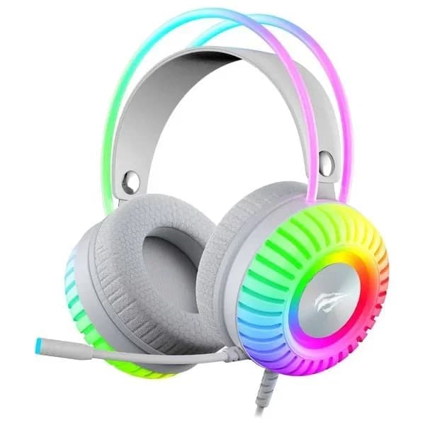 سماعة الألعاب هافيت GAMENOTE H2046U مع إضاءة RGB وصوت محيطي 7.1 - H2046U-WG