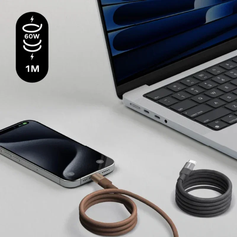 كابل مغناطيسي Momax Mag.Link 66W USB-A إلى USB-C بطول 1 متر - 3498 — 3