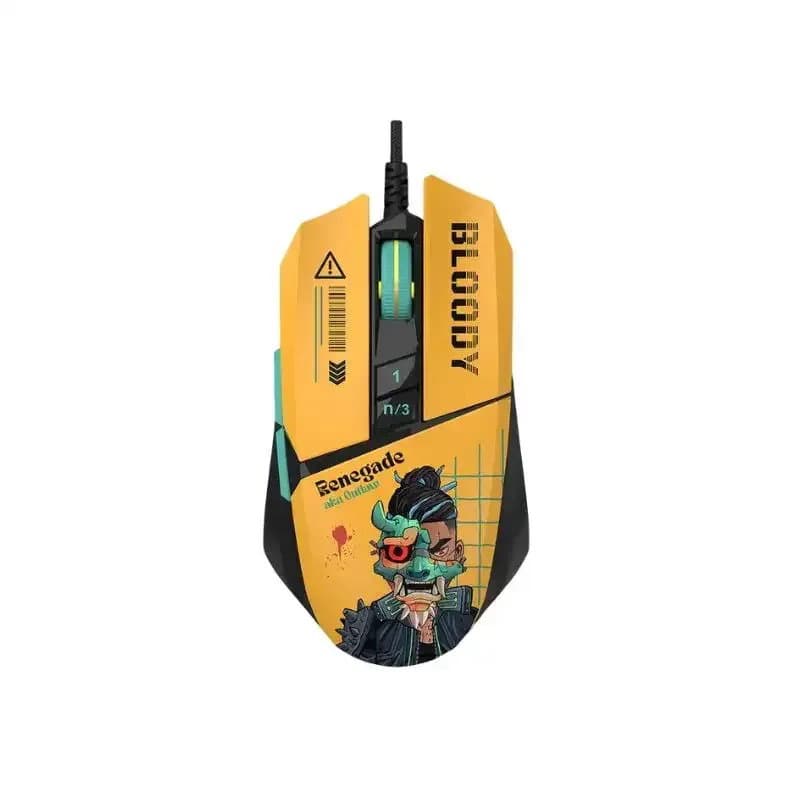 ماوس ألعاب احترافي عالي الأداء بإضاءة RGB ودقة متقدمة من BLOODY موديل W63 MAX RENEGADE #W63MAX