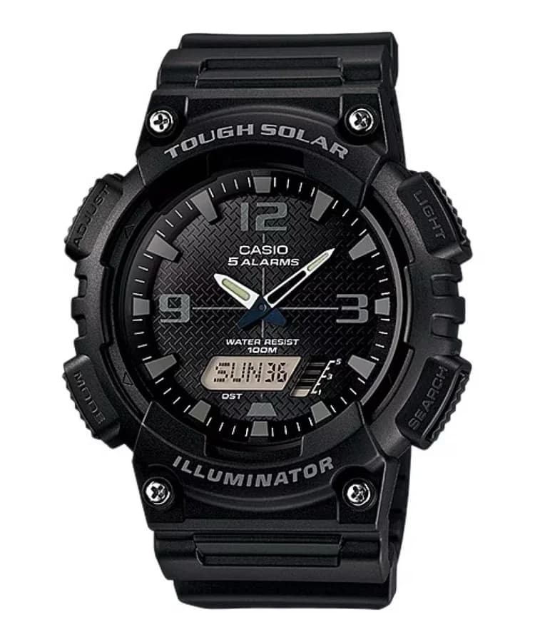 ساعة يد أنالوج ورقمية مقاومة للماء بتقنية Tough Solar من كاسيو AQ-S810W-1A2VDF