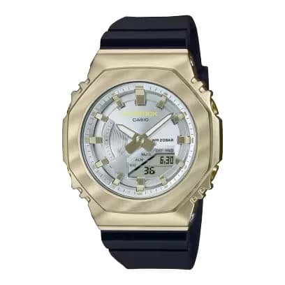 ساعة يد نسائية أنيقة من كاسيو G-SHOCK GM-S2100BC-1ADR بتصميم معدني مميز